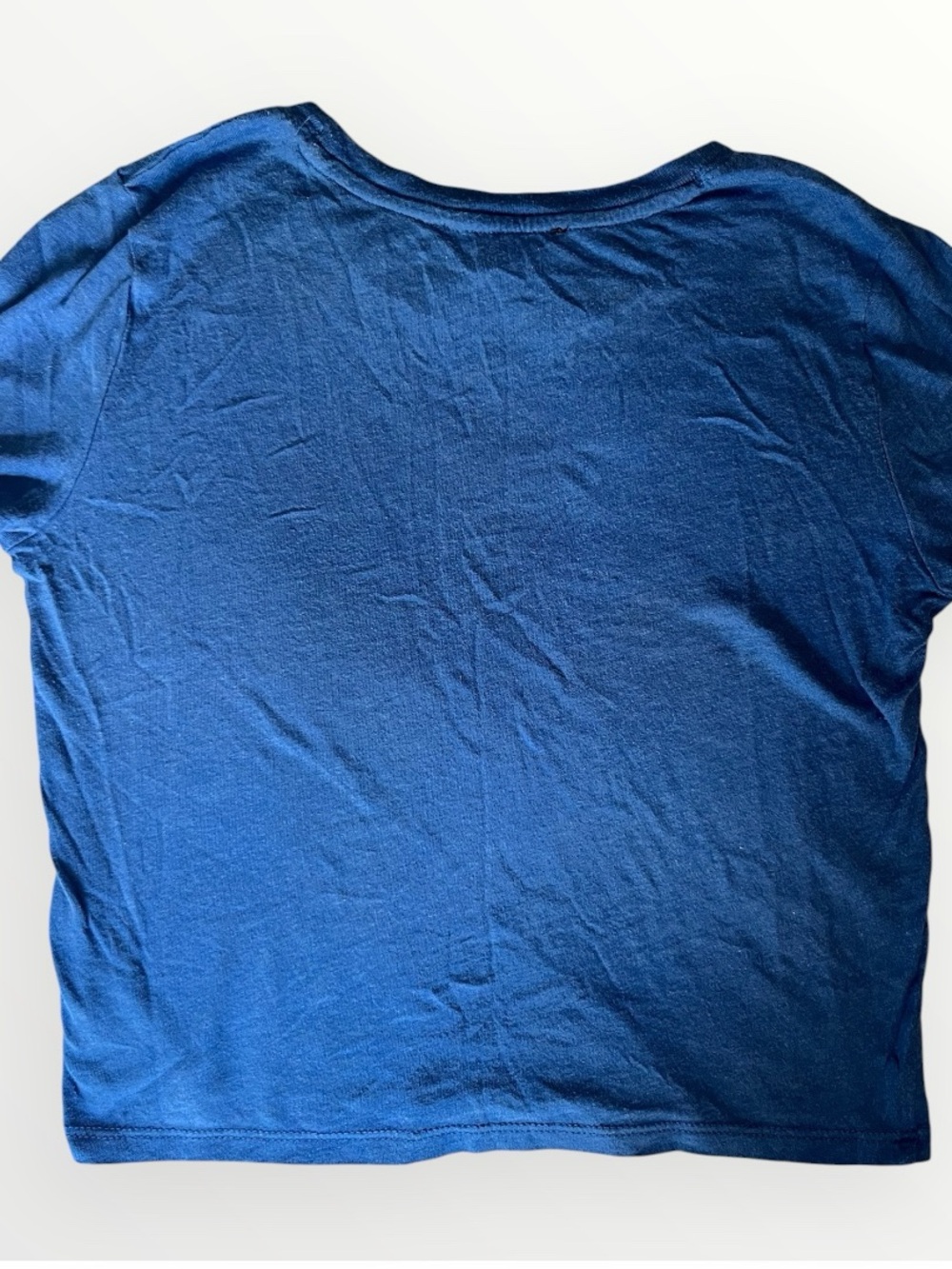 Forever 21 Royal Blue Cropped Tee | Women’s Size Small Basic Short Sleeve Top - Picture 3 of 3